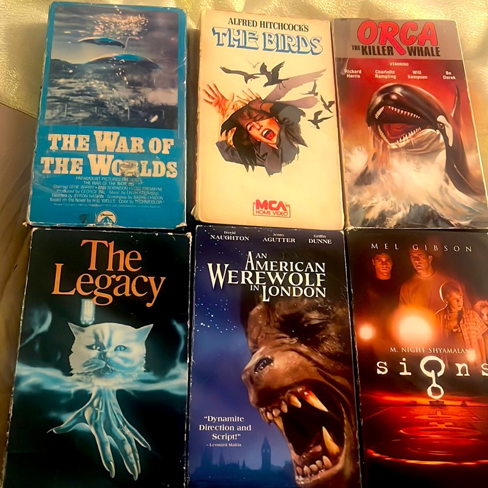 (6) Classic Horror Movie VHS Bundle lot